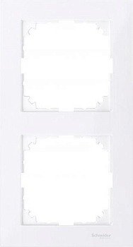 Рамка 2-м M-Pure бриллиантовый бел. SchE MTN4020-3625