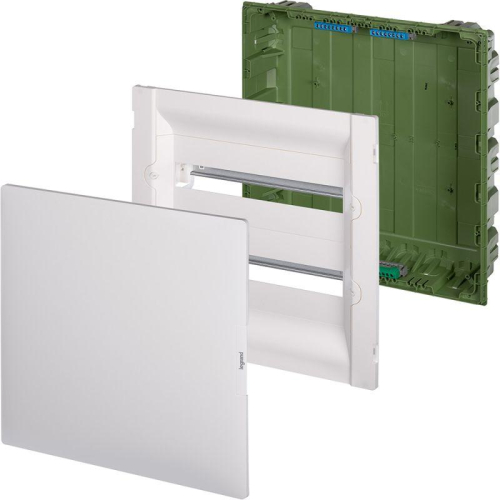 Щиток распределительный СП Practibox3 IK 07 2 рейки 36мод. с клеммник. заземл. и нейтрали IP40 бел. дверь Leg 401767