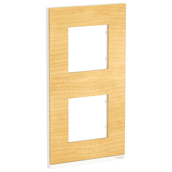 Рамка 2-м UNICA PURE верт. клен/бел. SchE NU6004V83