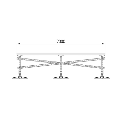 Конструкция опорная для установки оборудования TECHNORAPTOR FOOT 1000х2000 тип 2 KM-TR-F-SSEI-1000-2000-2 КМ TR0005