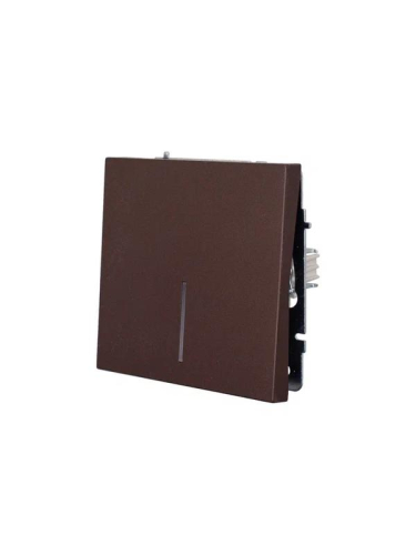 Выключатель 1-кл. с индик. СП ZIMA IP20 10А безвинт. зажим шоколад LEZARD 704-7388-111QC