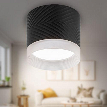 Светильник OL38 BK GX53 IP20 настенно-потолочный спот черн. ЭРА Б0056386