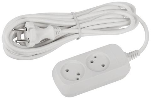 Удлинитель электрический UDL-10-250 Greenline 2 розетки без заземления 5м ПВС 2х0.75кв.мм Эра Б0065044