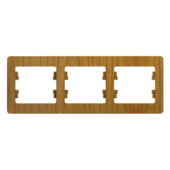 Рамка 3-м Glossa горизонт. дер. дуб SE GSL000503
