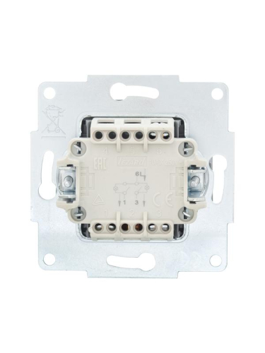 Выключатель 2-кл. СП Vesna с индикацией механизм графит LEZARD 742-3488-112