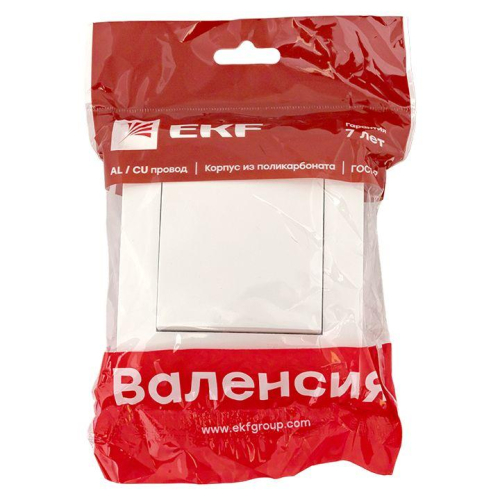 Выключатель 1-кл. СП Валенсия 10А перекрестный бел. PROxima EKF EWV10-125-10