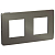 Рамка 2-м UNICA STUDIO никель/антрацит SchE NU280453