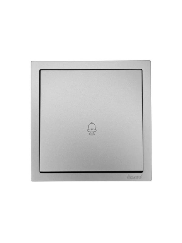 Кнопка звонка СП ZIMA IP20 безвинт. зажим сер. матов. LEZARD 704-7488-103QC