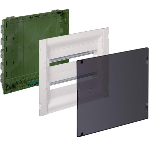 Щиток распределительный СП Practibox3 IK 07 2 рейки 36мод. с клеммник. заземл. IP40 прозр. дверь Leg 401707