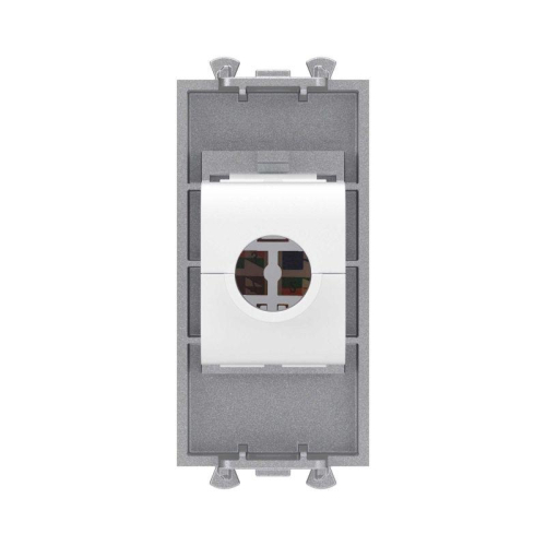 Розетка компьютерная 1мод. Avanti "Закаленная сталь" RJ45 кат.5E без шторок модульная механизм DKC 4404661