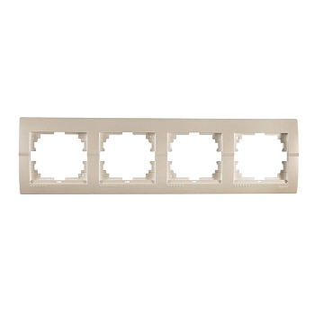 Рамка 4-м Deriy горизонт. жемчуж./бел. метал. LEZARD 702-3000-149
