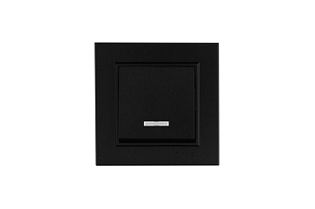 Выключатель одноклавишный с подсветкой Karea черн. Makel 56054021