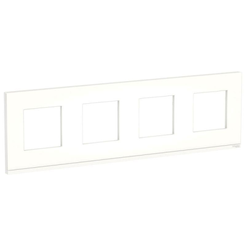 Рамка 4-м Unica Pure горизонт. матов. стекло/бел. SchE NU600889