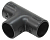 Тройник открывающийся TI25G черн. IEK CTA10D-TIG25-K02-025