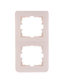 Рамка 2-м Karina Life вертикал. крем. LEZARD 708-0300-152