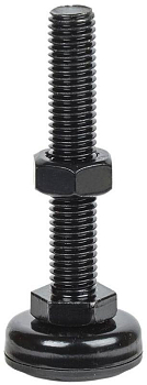 Опора регулируемая (ножка) резьба М12 90х34мм черн. ITK LF-80