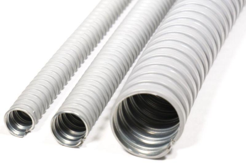 Металлорукав в ПВХ изоляции МРПИ НГ 12 d12мм без протяжки сер. (уп.50м) ГОФРОМАТИК zeta41920