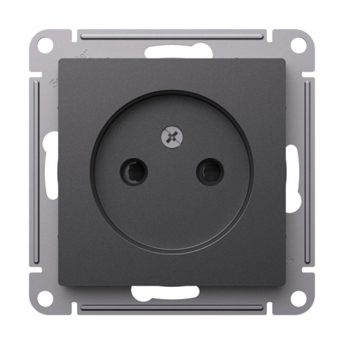 Розетка AtlasDesign 16А без заземл. защ. шторки механизм базальт SE ATN001449