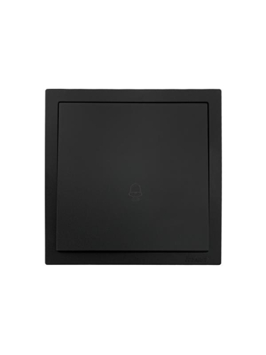 Кнопка звонка СП ZIMA IP20 безвинт. зажим черн. бархат LEZARD 704-4288-103QC