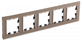 Рамка 5-м AtlasDesign Nature органич. стекло шампань SE ATN320505