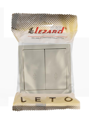 Выключатель проходной 2-кл. ОП LETO крем LEZARD 752-0300-106