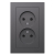 Розетка двойная AtlasDesign без заземл. со шторками16А в сборе базальт SE ATN001422 Розетка двойная AtlasDesign без заземл. со шторками16А в сборе базальт SE ATN001422