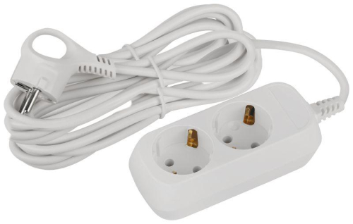 Удлинитель электрический UDL-10-250-E Greenline 2 розетки с заземлением 5м ПВС 3х0.75кв.мм Эра Б0065074