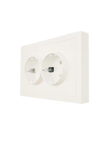 Розетка 2-мест. с/з СП ZIMA IP20 16А ПБТ безвинт. зажим слон. кость LEZARD 704-9000-127BQC