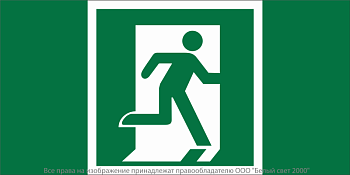 Знак безопасности BL-3517.E01-02 "Выход здесь (прав.)" Белый свет a20060