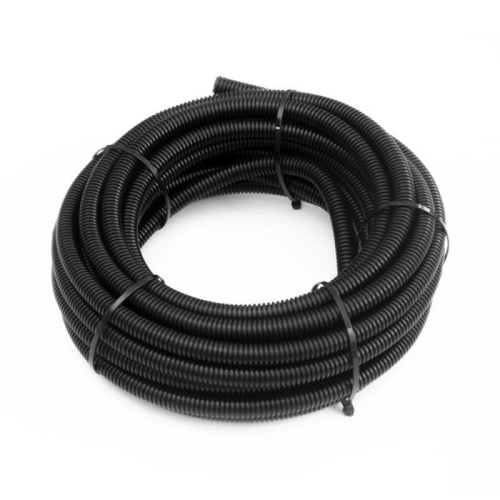 Труба гофрированная ПА dвн 9.8мм dнар 13.2мм безгалоген. (HF) разрезная черн. (уп.10м) Промрукав PR02.0364
