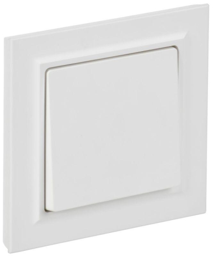 Выключатель 1-кл. СП BRITE ВСР10-1-0-БрАБ 10А в сборе арктич. бел. IEK BR-V10-0-10-K91-F