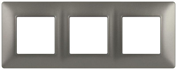 Рамка для розеток и выключателей ЭРА Elegance 14-5003-16 на 3 поста титан Эра Б0065817