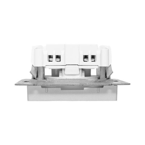 Розетка СП Эпика 16А без заземл. без шторок механизм алюм. EKF UP1-SOA-100