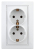 Розетка 2-м СП Plano 1-208-01 16А IP20 250В 2х2P+E Schuko защ. шторки бел. Intro Б0035339 Розетка 2-м СП Plano 1-208-01 16А IP20 250В 2х2P+E Schuko защ. шторки бел. Intro Б0035339