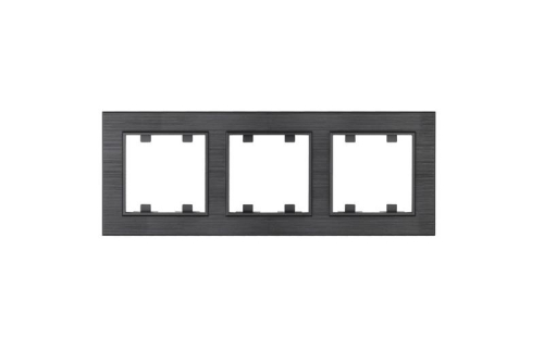 Рамка 3-м Karea LINE STAR дым. металлик Makel 86050703