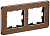Рамка 2-м BRITE РУ-2-1-Бр метал. коричн. RE AL IEK BR-M22-M-21-K30