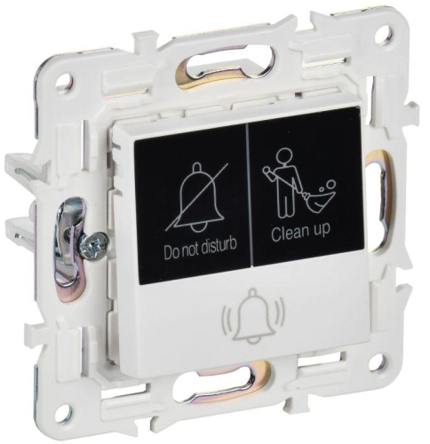 Кнопка звонка SKANDY 10А SK-V17W для отелей с индикацией арктич. бел. IEK SK-V14-2-10-K01