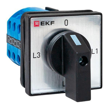 Переключатель кулачковый ПК-1-94 4п 10А для амперметра IP65 EKF pk-1-94-10-65