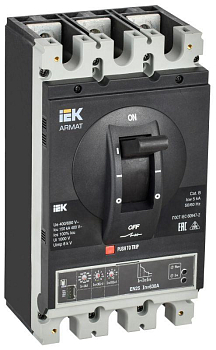 Выключатель автоматический в литом корпусе 3п I 150кА 630А расцепитель электронный стандарт. ARMAT IEK AR-MCCB-3I-150-0630A-ELSC