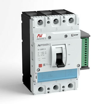 Выключатель автоматический 1600А 70кА AV POWER-5/3 ETU6.0 AVERES EKF mccb-53-1600M-6.0-av