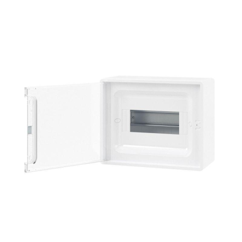 Щиток настенный 8мод. FRAME с прозр. дверцей с 2 шинами PEN на 6 и 8 отверст. бел. DKC F08W1WT