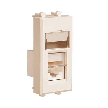 Розетка компьютерная 1мод. Avanti "Ванильная дымка" RJ-45 модульная кат.6А DKC 4405371