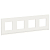 Рамка 4-м UNICA PURE горизонт. бел. стекло/бел. SchE NU600885