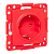 Розетка 1-м СП Стокгольм 16А с заземл. защ. шторки винтов. клеммы механизм красн. EKF EYR16-028-30
