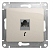 Розетка телефонная 1-м Glossa RJ11 механизм молочн. SE GSL000981T