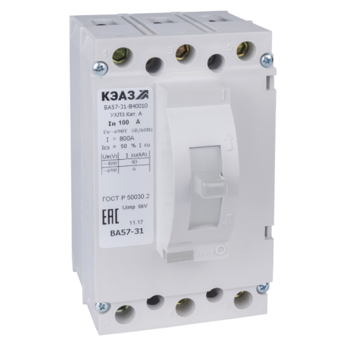 Выключатель автоматический 20А 500Im ВА57-31-840010 УХЛ3 220В DC КЭАЗ 108513