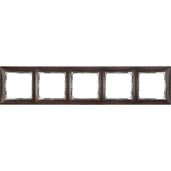 Рамка 5-м Valena горизонт. темн. дер/сереб. Leg 770375