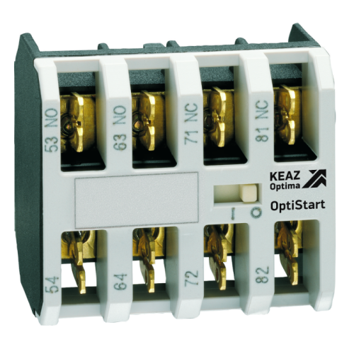 Блок контактный OptiStart K-MX-1040 фронтал. 4НО клеммы фастон для мини-контакторов M КЭАЗ 335877