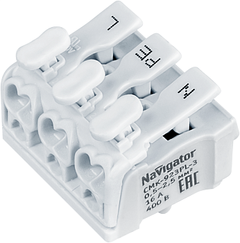 Клемма монтажная 61 691 NTC-CMK-923PL-3-50 (уп.50шт) Navigator 61691