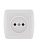 Розетка 1-м ОП Demet 16А IP20 без заземл. керамика бел. LEZARD 711-0200-121